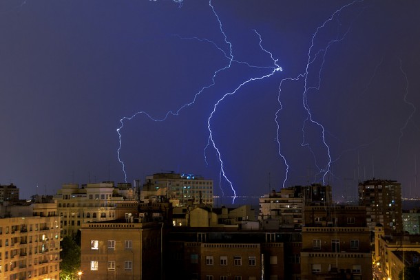 tormenta, clima, tiempo, Madrid