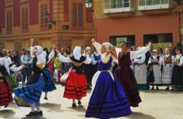 Folk dancers in Oviedo, Spain, Asturias