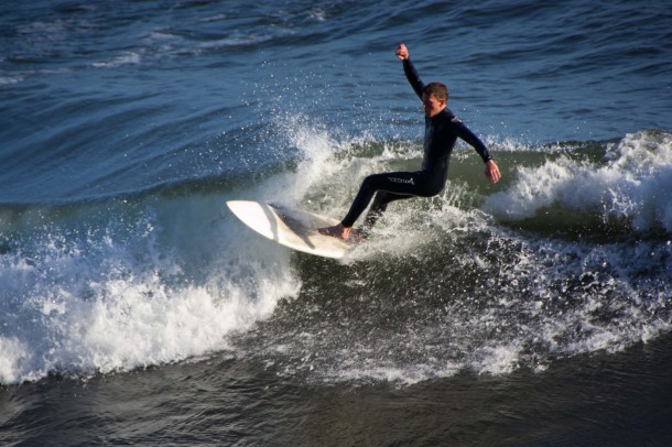 Guy surfing
