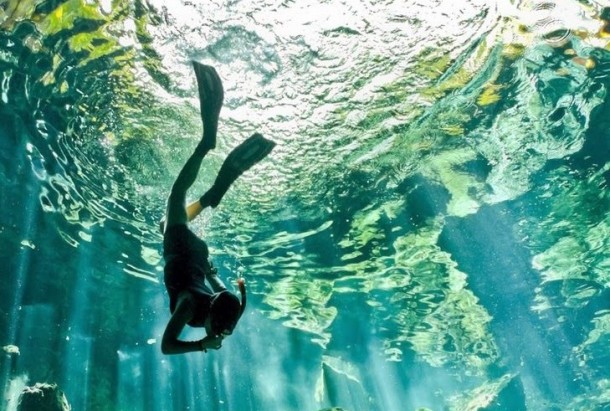 Buceador se sumerge en el océano | vía Pinterest