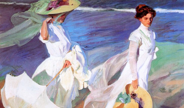 “Paseo a orillas del mar” de Sorolla (1909) | vía Guía del Ocio