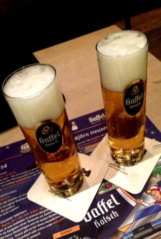 Cologne's specialty beer, locally brewed and served in traditional brewery houses throughout the city 