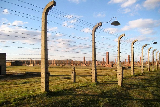Fence in concentration camp Auschwitz Birkenau, by China Crisis