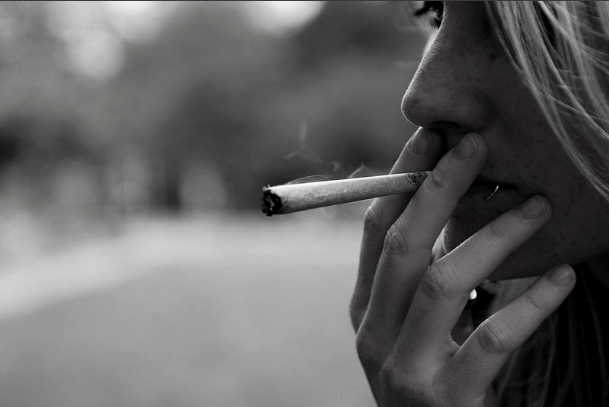 "Woman Smoking Marijuana|" | ashton